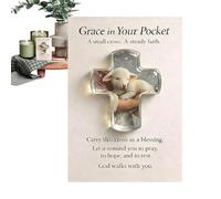 Générique Grace In Your Pocket - 2D Acrylic Crucifix Keepsake | Christian Pocket Cross For Easter Women Men Adults Spiritual Seekers Home Travel Church Devotion Meditation