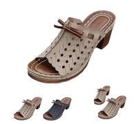 Générique Graddi Archrelief Sandals, Fashionable Comfortable Orthopedic Platform Chunky Heels Sandal, Thick Heels are Not Tiring to the Feet (Off white,39)