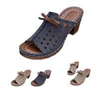 Générique Graddi Archrelief Sandals, Fashionable Comfortable Orthopedic Platform Chunky Heels Sandal, Thick Heels are Not Tiring to the Feet (Blue,42)
