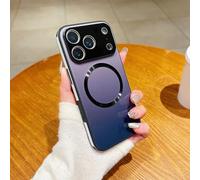 Générique Gradient Glass-Gloss Case Compatible, Magnetic Body Slim Phone Case with Full Camera Lens Protector, for Phone 17/16/15/14/13/12 (Black,13 Pro Max)