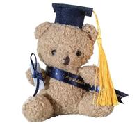 Générique Graduation Bear Plush - 5.1 inch Bear Plush Toy with Hat and Certificate | Graduation Souvenir for School, Elementary, High School, Kindergarten