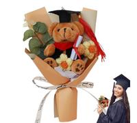 Générique Graduation Bear Rose Bouquet - Graduaation Bear Rose Flower Bouquuet, Handmade Plush Rosse Graduation Bouquet Gift for Graduates Graduatioon Party Keepsake DecorationOutstanding GIF