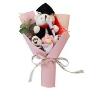 Générique Graduation Bear Roses Flower Bouquet, Handmade Creative Crochet Flowers, Woven Plush Bouquet Long-Lasting Flower Arrangement for Graduates