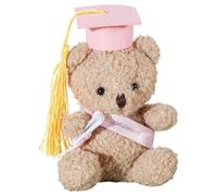 Générique Graduation Bear Toy - 5.1 inch Bear Plush Toy with Hat and Certificate - Graduation Souvenir for School, Elementary, High School, Kindergarten