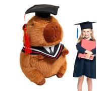 Générique Graduation Capybara - KeepSake en peluche avec un chapeau de remise diplômes pour les élèves du secondaire et du collège, cadeaux de jouets en peluche, filles, amis, une décoration de