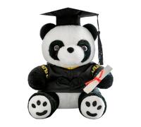 Générique Graduation Panda Stuffed Animal, Cute Plush Panda Doll with Hat & Certificate, Soft Graduation Gift for Kids, Elementary, High School & College Class of 2025