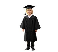 Générique Graduation Préscolaire 2PCs Enfant Toge Chapeau Enfants Diplômé Uniforme AcadéMique de Remise Des DiplôMes PréScolaire pour Enfants Robe et Maternelle Ensemble