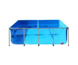 Générique Grand Bassin à carpes koï en PVC avec Structure en Acier, 150 x 100 x 71 cm, Hors Sol, Montage Facile, idéal pour l'élevage de Poissons et de Tortues, avec hublot d'observation.