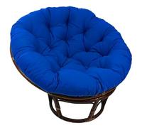 Générique Grand Coussin de Chaise Rond Papasan, Coussin de Remplacement en Nid D'œuf, Coussin de Chaise en Rotin épais Suspendu pour Jardin, Balcon et Salon Royal Blue,100cm