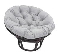 Générique Grand Coussin de Chaise Rond Papasan, Coussin de Remplacement en Nid D'œuf, Coussin de Chaise en Rotin épais Suspendu pour Jardin, Balcon et Salon Light Grey,110cm
