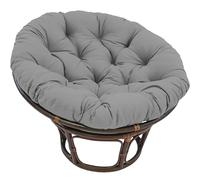 Générique Grand Coussin Rond pour Chaise Papasan, Coussins de Siège pour Panier Suspendu en Rotin Hiseng Coussin Rond pour Chaise Papasan (Gris, 110x110cm)