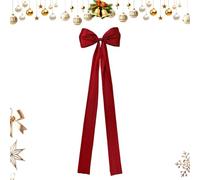 Générique Grand Nœud pour Sapin de Noël - Grands Ornements De Fête - Sommet de Sapin de Noël Rouge,pour Entrée Mur Fête Cheminée Arrière-Plan Photo Salon Célébration Saisonnière Maison