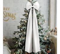 Générique Grand nœud Rouge pour Sapin de, 114,4 x 45,7 cm, Grand nœud décoratif pour Sapin de, nœuds en Ruban décoratif pour fenêtre, Mur, Porte, Porche, Cour, escalier, Mariage