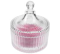 Générique Grand Puff Poudre Corps Doux et Fluffy avec Noeud Rose pour Visage Applicateur Long Peluche Usage Rapide et Confortable Contenant Verre Inclus