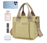 Générique Grand Sac Fourre-Tout En Toile - Sac À Main Shopping Avec Poignée - Bandoulière Avec Bretelle,Pour Femmes Bureau École Extérieur Voyage Pique-Nique Navette Shopping