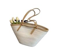 Générique Grand sac fourre-tout pour femme, sac à main simple à bandoulière pour l'école, le travail et les loisirs | blanc