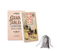 Générique Grand Tableau Lenormand Oracle avec Guide,Grand Tableau Lenormand Oracle with Guide Book,with Bag,Firend Game,Jouets de voyance