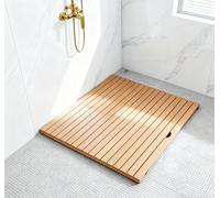 Générique Grand Tapis de Douche en Bois de Teck, Tapis de Bain de Luxe Multi-Tailles antidérapant pour Salle de Bain, Baignoire, Douche, Spa, Jardin, Maison, Tapis de Sol carré en Bois pour