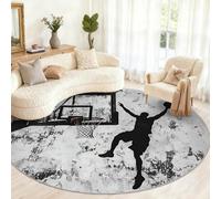 Générique Grand Tapis Rond Moderne et Tendance pour Salon, Chambre à Coucher, Table à Manger, décoration d'intérieur - 200 cm