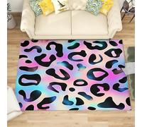 Générique Grand Tapis Salon Chambre Poils Ras Motif Imprimé LéOpard Antidérapant Tapis Lavables en Machine Coloré à Poils Courts pour Cuisine, Salle à Manger, Bureau, 160x230 cm