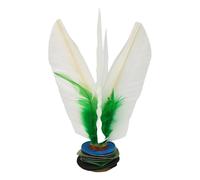 Générique Grand Volant en Plumes d'oie - Jianzi avec Base élastique, Bord de Couleur aléatoire | Jouet de Fitness Traditionnel pour Les Jeux de Pieds de Sports de Plein air en intérieur