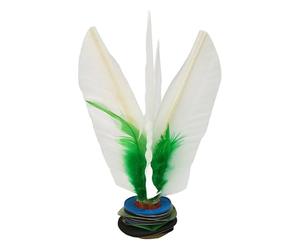 Générique Grand Volant en Plumes d'oie - Jianzi avec Base élastique, Bord de Couleur aléatoire | Jouet de Fitness Traditionnel pour Les Jeux de Pieds de Sports de Plein air en intérieur