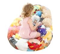 Générique Grande Housse De Pouf - Organisateur De Rangement Transparent Grand,Sofa Pouf Vide Jouet en Peluche,pour Jouets Détente Jeu Lecture Chambre Nursery Garderie Salon Dortoir