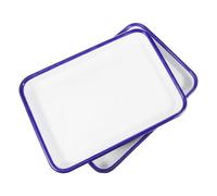 Générique Grande Plaque De Cuisson Rectangulaire En Émail, Conductrice De Chaleur, Poêle Antiadhésive À Chauffage Rapide For Crêpes, Pizza, Tartes, Rôtissage