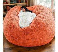 Générique Grande Pouf Rond Doux Et Moelleux en Fourrure Synthétique (sans Rembourrage) Housse De Pouf en Fourrure Synthétique Lavable Ultra Douce pour Jouets en Peluche Ou Peluche,Q,180 * 90