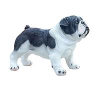 Générique Grande Statue De Chien Bouledogue Faite À La Main - Sculpture Animale en Résine Réaliste for Porche, Patio, Balcon Et Décoration De Jardin(Black)