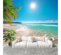 Générique Grande taille Papier Peint de Photo 200x140 cm Romance Plages CôTes Paysages Peler Et Coller Papier Peint Panoramique intissé Murale Bleu Pour Salon Chambre Enfant Chambre Décoration