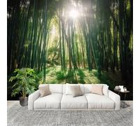Générique Grande taille Papier Peint de Photo 300x210 cm Nature ForêT De Bambous Paysage Peler Et Coller Papier Peint Panoramique intissé Murale Vert Pour Salon Chambre Enfant Chambre Décoration