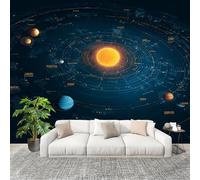 Générique Grande taille Papier Peint de Photo 350x256 cm Science-Fiction Univers PlanèTes Peler Et Coller Papier Peint Panoramique intissé Murale Bleu Pour Salon Chambre Enfant Chambre Décoration