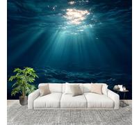 Générique Grande taille Papier Peint de Photo 400x280 cm LumièRe Et Ombre Des Profondeurs Peler Et Coller Papier Peint Panoramique intissé Murale Bleu Pour Salon Chambre Enfant Chambre Décoration