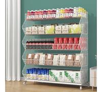 Générique Grands paniers de Rangement de Fil empilables 2 3 4 5, Support de Snack étagère de supermarché Mobile avec Roues, Porte-Organisation pour Les croustilles de Pomme de Terre