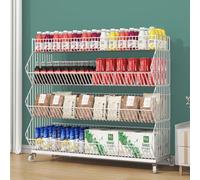 Générique Grands paniers de Rangement de Fil empilables 2 3 4 5, Support de Snack étagère de supermarché Mobile avec Roues, Porte-Organisation pour Les croustilles de Pomme de Terre