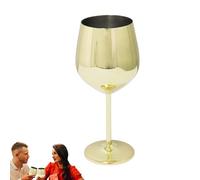 Générique Grands verres à vin, à vin en acier inoxydable - à à tige en métal | Verres à tige à bouche lisse pour les fêtes, les restaurants, les hôtels et les bars