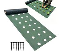 Générique Grass Block Fabric - Landscape Fabric Heavy Duty, 19.7x3.3ft Pre-Punched Permeable Barrier, Outside Ground Cover, Garden Weed Shield for Landscaping Lawn Patio Greenhouse Gardening Planting