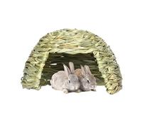 Générique Grass House for Rabbits,Multi-Function Folding Beds Guinea Pig Hideouts - Versatile Pet Hay Bed Playhouse, Small Animal Habitat Decor for Hedgehogs, Guinea Pigs