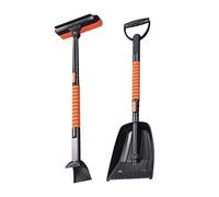 Générique Grattage et Brosse à Neige Extensible, avec pièces détachables, 565g / 985g, Balai de Neige avec poignée en Mousse, calcul de Brosse pivotante, Construction légère, pour véhicules