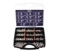 Générique Grease Nipple Set - 10.04 inch Grease Nipple Assortment | Galvanized Grеase Fitting - 270 Pcs Lubrication Kit for Bikes Cars Trucks and Farm Machinery Maintenance Workshop Use in Servicing