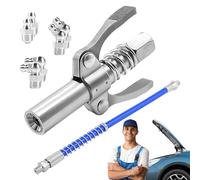 Générique Grease Tool Coupler - Steel 30cm Tube with 9cm Grease Nipple | Double Handle Greaše Tool Adapter | High Pressure Greaše Nozzle, Joint Fittings and Țool Accessories