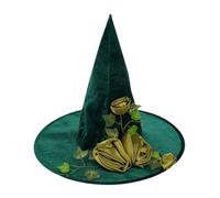 Générique Green Hat Halloween Witch - Hats for Adults Witch | Costume Accessories for Halloween Fancy Dress Party Decorations Cosplay, Women Knitted Blend Witches Hať Ŵitch Party Hať