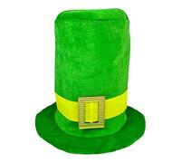 Générique Green Leprechaun Top Hat - Leprechaun Cosplay Costume Hats For Men, St Patricks Day Top Ht, Adults Leprechun Hat For Adults, Mn, Women, Structured Felt Design, Gold Buckle, Green | For Men