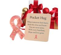 Générique Greeting - 1 * Carte Souvenir En Ruban, Carte Postale De Vœux Commémorative Compacte, De Sensibilisation Au Cancer Du Sein | Cartes Motivation Pour Voyage Voyage D'affaires En