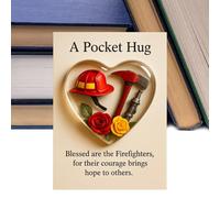 Générique Greeting Cards - Firefighter Theme Portable Keepsake, Appreciation Cards Keychains Set, Appreciation Card for Women Family Birthday Easter Door Home Desk Backpack Holiday Thanksgiving