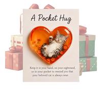 Générique Greeting Cards | Heart-Shaped Sleeping Cat Memorial Postcard | Encouragement Greeting Card | For Men Women Boys Girls Youth Teens Grandma Grandpa Wife Husband Son Daughter Family
