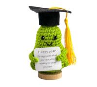 Générique Grenouille Positive avec Carte d’Affirmation - Adorable Jouet tricoté Positif Mignon au Crochet | Grenouille tricotée pour l’Afficher sur Une Table ou Une étagère, décoration intérieure.
