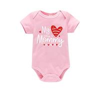 Générique grenouillere bebe à manches courtes avec imprimé coeur saint valentin pour nouveau né unisexe body manche longue bebe en coton léger et frais pour la fête des amoureux
