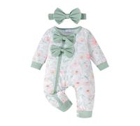 Générique Grenouillere Enfant Soin Bébé Unisexe bébé matelassé Enfants Body Enfants Tenue Combishort(Green,12-18 Mois)
